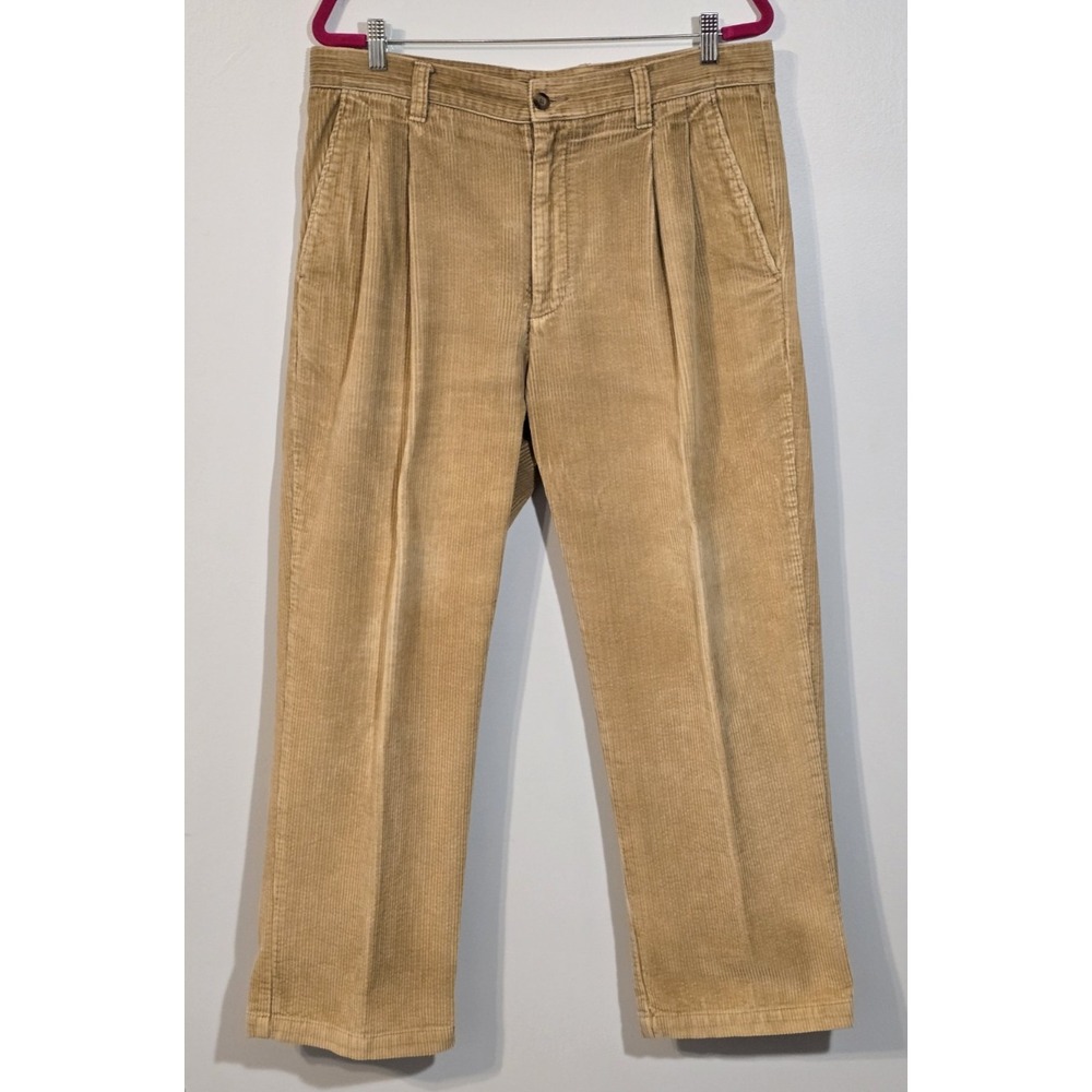 St. Johns Bay Men's Brown Corduroy Pants Tag Size 36 Measured 35x28